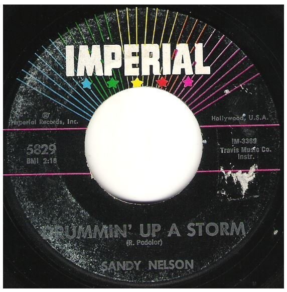 Nelson, Sandy / Drummin' Up a Storm | Imperial 5829 | Single, 7" Vinyl | April 1962