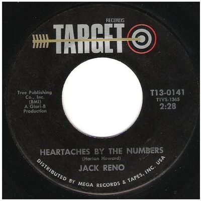 Reno, Jack / Heartaches By the Number | Target T13-0141 | Single, 7&quot; Vinyl | January 1972