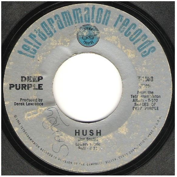 Deep Purple / Hush | Tetragrammaton T-1503 | Single, 7" Vinyl | July 1968