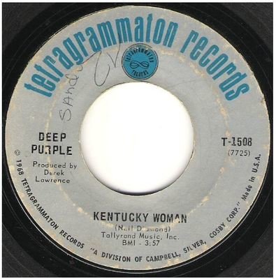 Deep Purple / Kentucky Woman | Tetragrammaton T-1508 | Single, 7&quot; Vinyl | October 1968