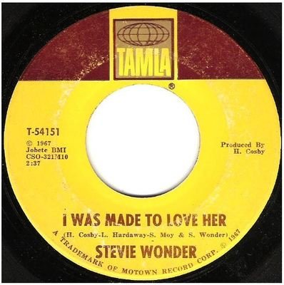 Wonder, Stevie / I Was Made to Love Her | Tamla T-54151 | Single, 7&quot; Vinyl | May 1967