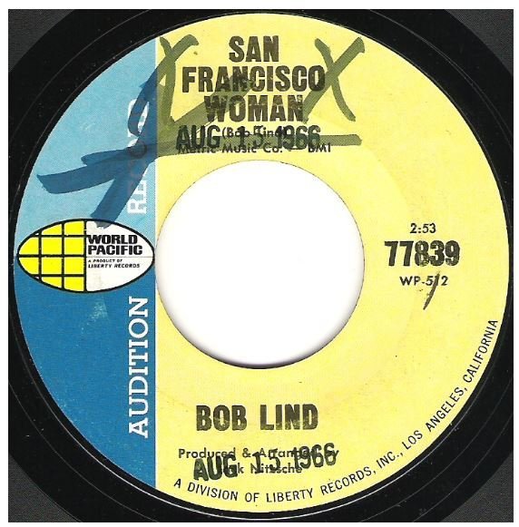 Lind, Bob / San Francisco Woman | World Pacific 77839 | Single, 7" Vinyl | August 1966 | Promo