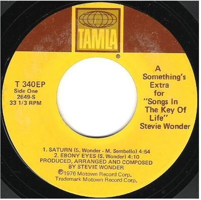 Wonder, Stevie / A Something&#39;s Extra for Songs in the Key of Life | Tamla T-340EP | EP, 7&quot; Vinyl | September 1976