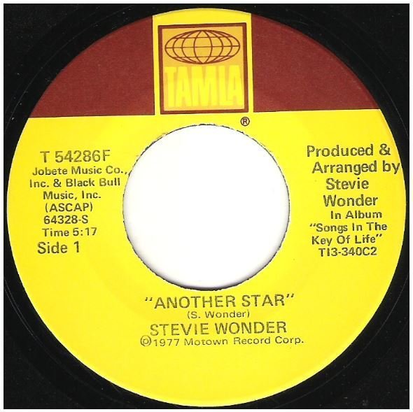 Wonder, Stevie / Another Star | Tamla T-54286F | Single, 7" Vinyl | August 1977