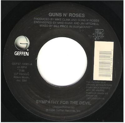 Guns N&#39; Roses / Sympathy for the Devil | Geffen GEFS7-19381 | Single, 7&quot; Vinyl | December 1994