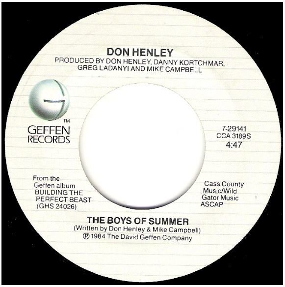 Henley, Don / The Boys of Summer | Geffen 7-29141 | Single, 7" Vinyl | October 1984