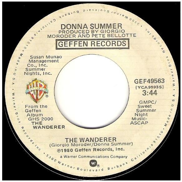 Summer, Donna / The Wanderer | Geffen GEF-49563 | Single, 7" Vinyl | September 1980