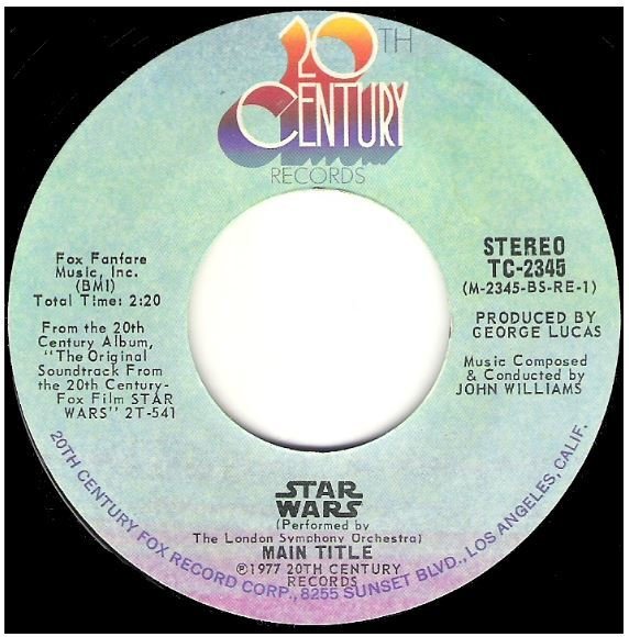 London Symphony Orchestra / Star Wars - Main Title | 20th Century TC-2345 | Single, 7&quot; Vinyl | June 1977