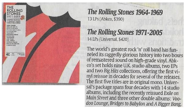 Rolling Stones, The / The Rolling Stones 1971-2005 | Newspaper Review | December 2010