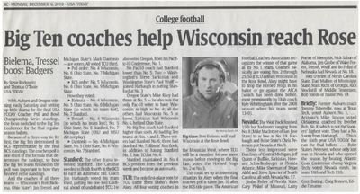 Bielema, Bret / Big Ten Coaches Help Wisconsin Reach Rose--Wisconsin Badgers / 2010