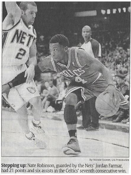 Robinson, Nate / Stepping Up | Newspaper Photo | December 2010 | Boston Celtics