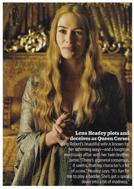 Headey, Lena / Plots and Deceives as Queen Cersei | Magazine Photo | November 2010 | Game of Thrones