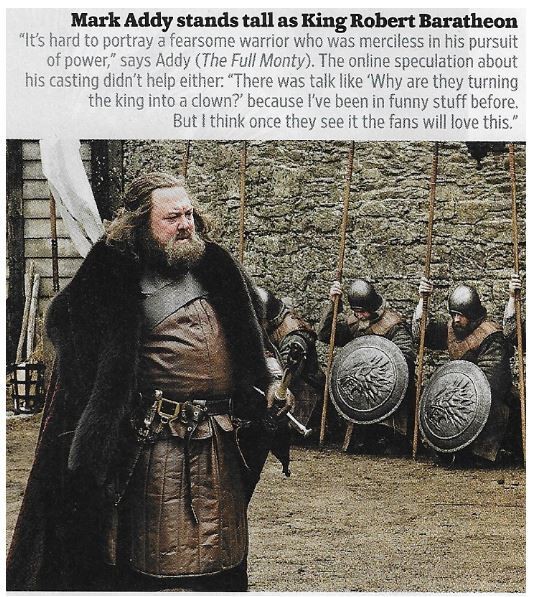 Addy, Mark / Stands Tall As King Robert Baratheon | Magazine Photo | November 2010 | Game of Thrones