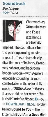 Cher + Christina Aguilera / Burlesque - Soundtrack | November 2010