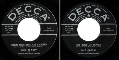 Crosby, Bing / When Irish Eyes Are Smiling (1950) / Decca 9-23788 (Single, 7&quot; Vinyl)