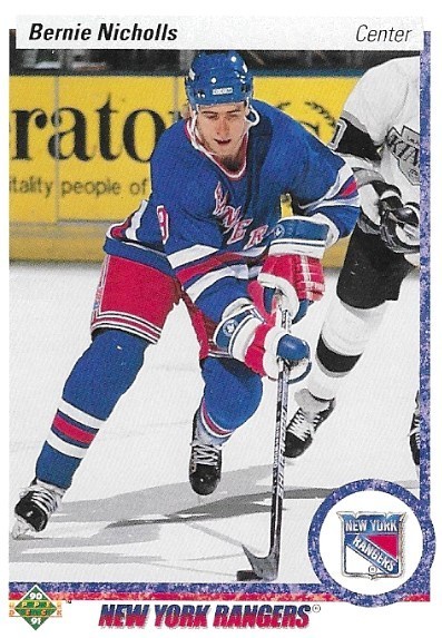 Nicholls, Bernie / New York Rangers | Upper Deck #34 | Hockey Trading Card | 1990-91