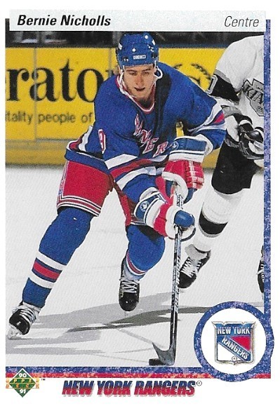 Nicholls, Bernie / New York Rangers | Upper Deck #34 | Hockey Trading Card | 1990-91 | Canada