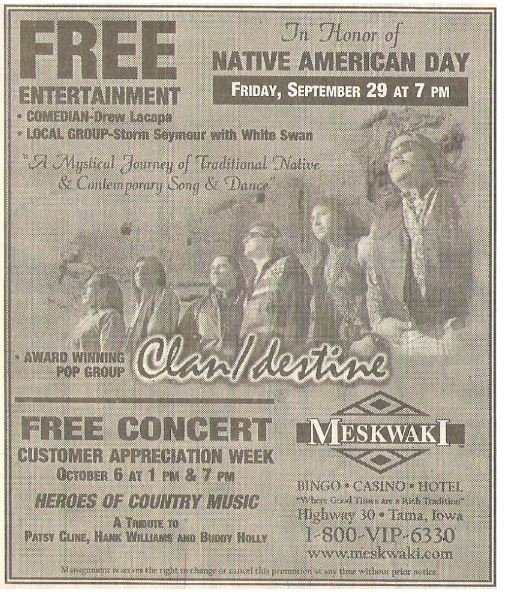 Clan/Destine / In Honor of Native American Day / 2000