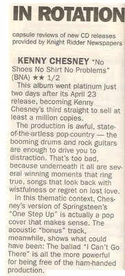 Chesney, Kenny / No Shirt No Shoes No Problems - In Rotation / 2002