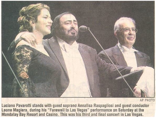 Pavarotti, Luciano / Farewell to Las Vegas Performance / 2002