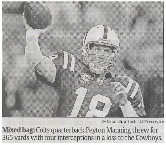 Manning, Peyton / Manning's Miscues Extend Colts' Doldrums / Indianapolis Colts / 2010