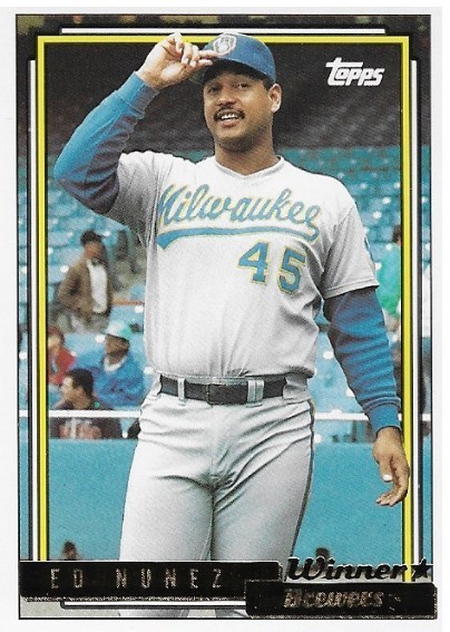 Nunez, Ed / 1992 Milwaukee Brewers | Topps #352 | Gold Winners
