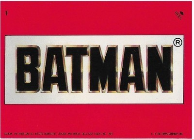 Batman / Batman | Topps #1 | 1989 | Michael Keaton