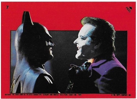 Batman / Batman vs. Joker | Topps #7 | 1989 | Michael Keaton + Jack Nicholson