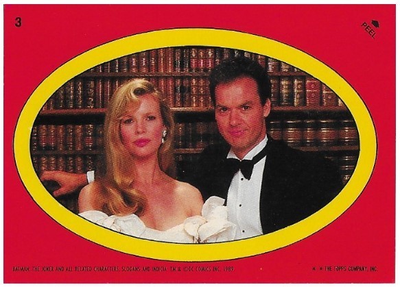 Batman / Vicki Vale + Bruce Wayne - Oval | Topps #3 | 1989 | Kim Basinger - Michael Keaton