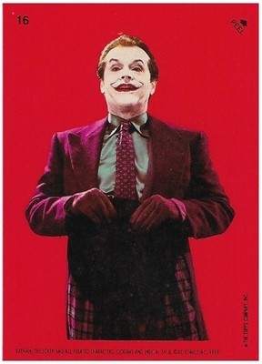 Batman / The Joker - Holding Hat | Topps #16 | 1989 | Jack Nicholson