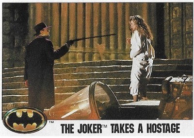 Batman / The Joker Takes a Hostage | Topps #111 | 1989 | Kim Basinger, Jack Nicholson