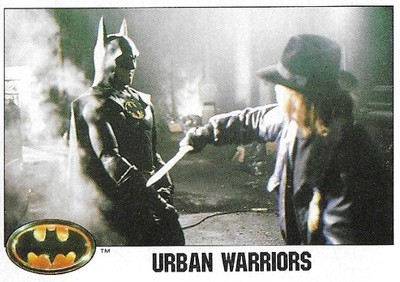 Batman / Urban Warriors | Topps #87 | 1989 | Michael Keaton, Tracey Walter