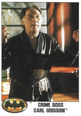 Batman / Crime Boss Carl Grissom | Topps #11 | 1989 | Jack Palance