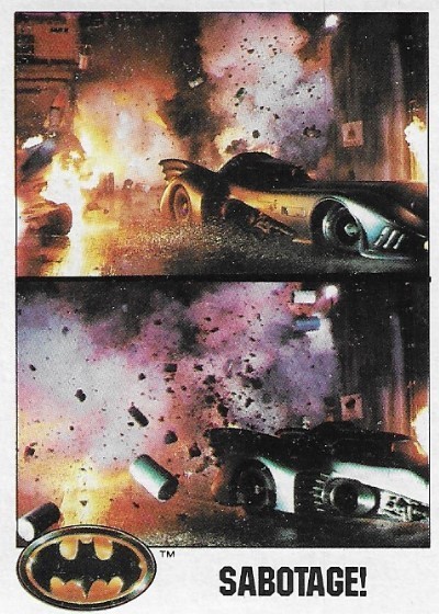 Batman / Sabotage! | Topps #98 | 1989 / Batmobile