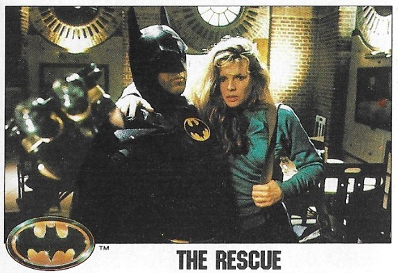 Batman / The Rescue | Topps #74 | 1989 | Michael Keaton + Kim Basinger