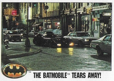 Batman / The Batmobile Tears Away! | Topps #79 | 1989