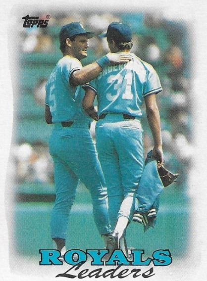 Brett, George / 1988 Kansas City Royals / Topps #141 / with Bret Saberhagen