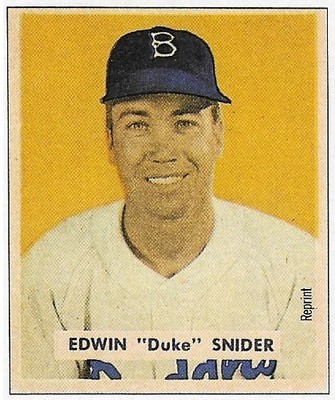 Snider, Duke / 1949 Brooklyn Dodgers / Bowman #No Number