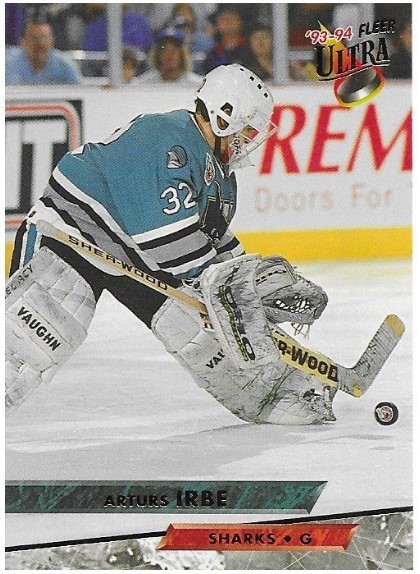 Irbe, Arturs / 1993-94 San Jose Sharks / Ultra #145