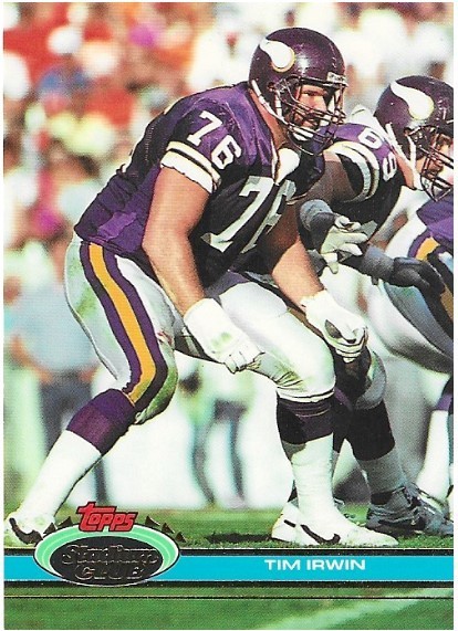 Irwin, Tim / 1991 Minnesota Vikings / Stadium Club #236