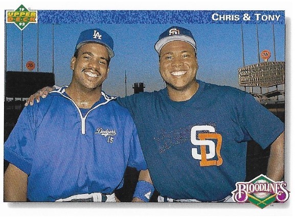 Gwynn, Tony--Chris Gwynn / 1992 San Diego Padres - Los Angeles Dodgers / Upper Deck #83