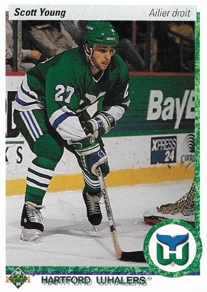 Young, Scott / 1990-91 Hartford Whalers / Upper Deck #87 - French