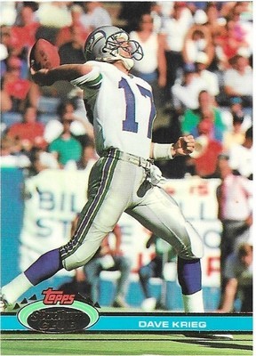 Krieg, Dave / 1991 Seattle Seahawks / Stadium Club #19