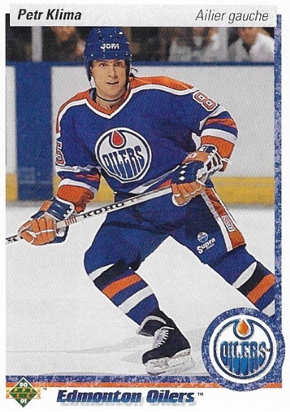Klima, Petr / 1990-91 Edmonton Oilers / Upper Deck #282 - French