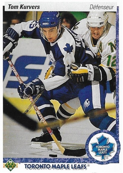 Kurvers, Tom / 1990-91 Toronto Maple Leafs / Upper Deck #160 - French