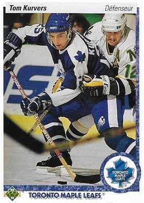 Kurvers, Tom / 1990-91 Toronto Maple Leafs / Upper Deck #160 - French