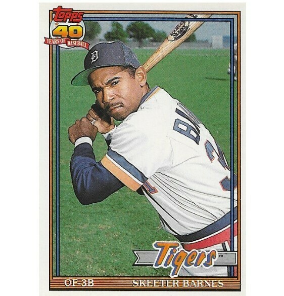 Barnes, Skeeter / 1991 Detroit Tigers / Topps #5T