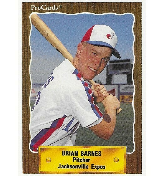 Barnes, Brian / 1990 Jacksonville Expos / ProCards #1365