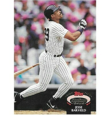 Barfield, Jesse / 1992 New York Yankees / Stadium Club #214