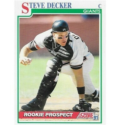 Decker, Steve / 1991 San Francisco Giants / Score #710